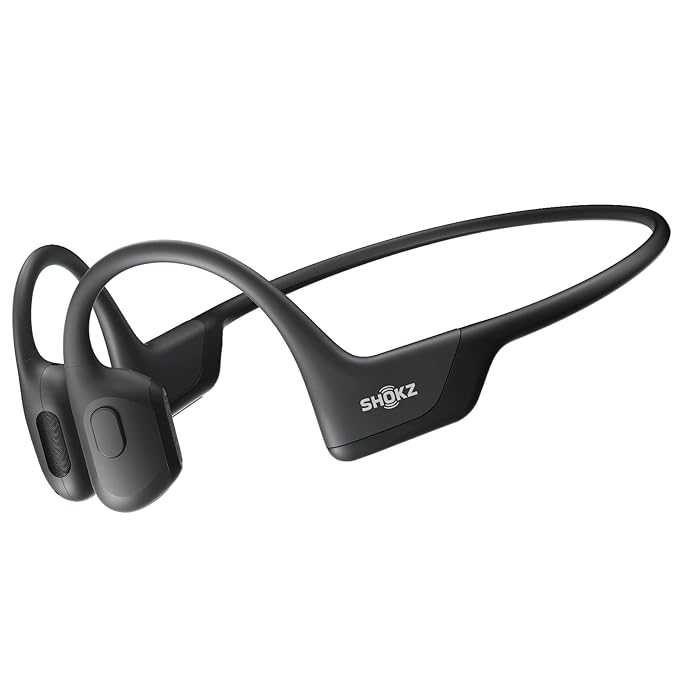 Shokz OpenRun Pro Premium Bone Conduction Open Ear Bluetooth Headphones for Sports with Cooling Wristband (Black)