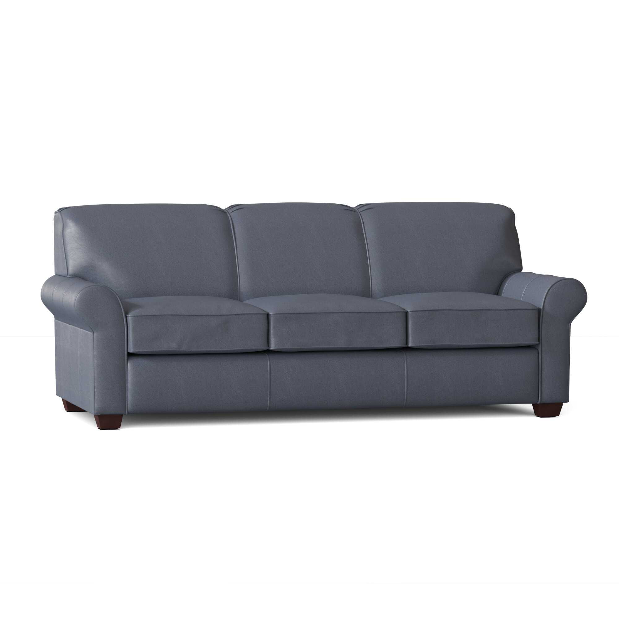 Lark Manor Rasberry 81'' Leather Sleeper Sofa