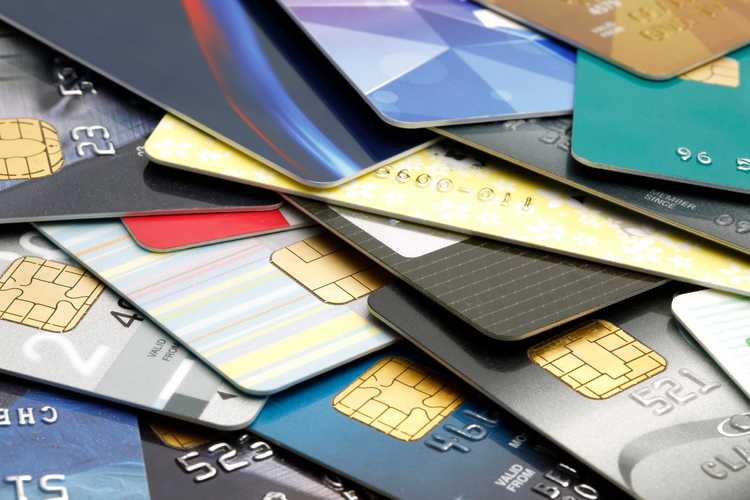 stack of no credit check credit cards