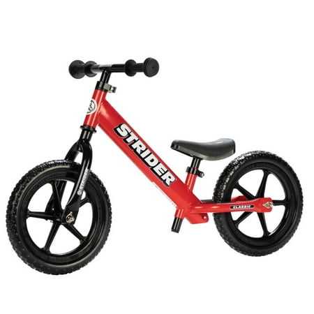 Strider 12 Classic Entry Balance Bike for Toddler Kids 18 - 36 Months Old Red