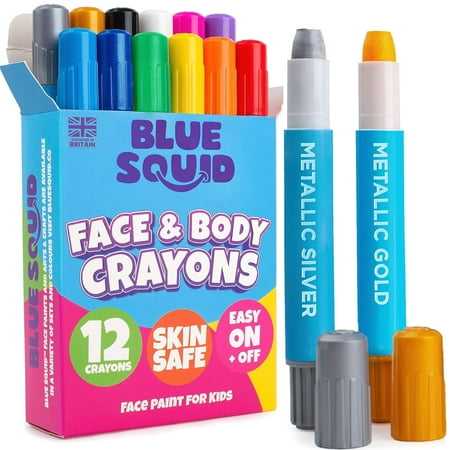 Blue Squid Face & Body Crayons