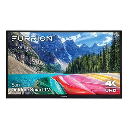 Furrion Aurora 65-Inch Sun 4K UHD LED Smart Outdoor TV - Weatherproof Outdoor Television with HDR10, Anti-Glare, 1,500-Nit LED Screen, Impact-Resistant Screen, External Antenna for Sunny Outdoor Areas