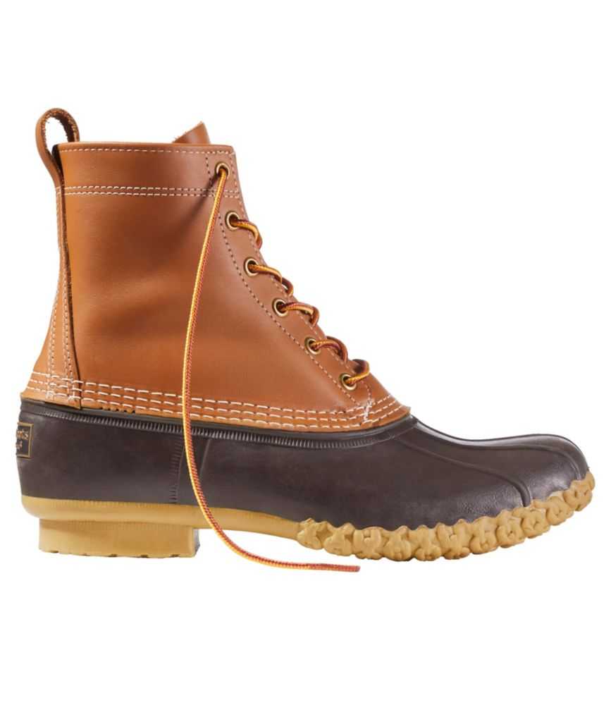 Men's Bean Duck Boots, 8" Tan/Brown 7(EE), Leather/Rubber L.L.Bean