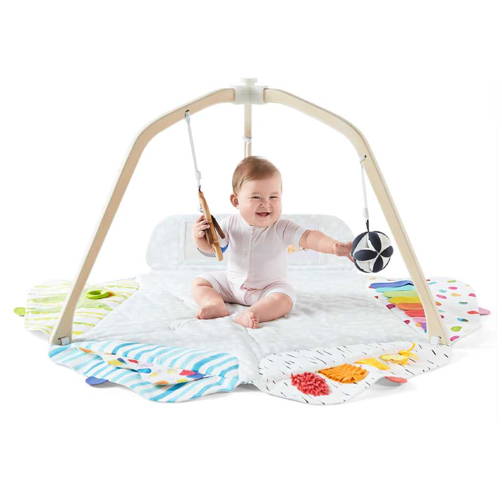The Lovevery Play Gym - Baby Play Mat - Wooden Activity Play Gym and Mat, Stage-Based Learning and Development for Babies to Toddlers