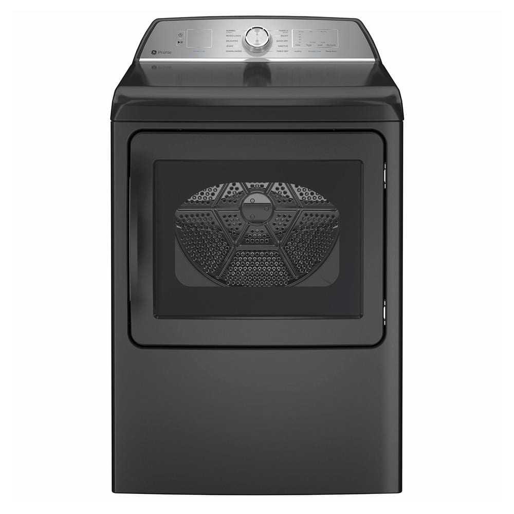 Profile 7.4 cu. ft. Smart Gas Dryer in Diamond Gray with Sanitize Cycle and Sensor Dry, ENERGY STAR