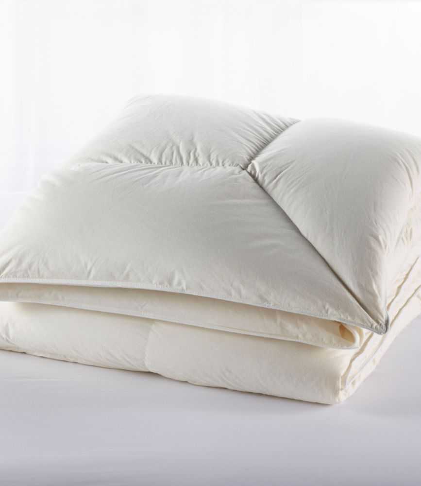 Permabaffle Box Goose Down Comforter, Warmer Cream Full, Cotton L.L.Bean