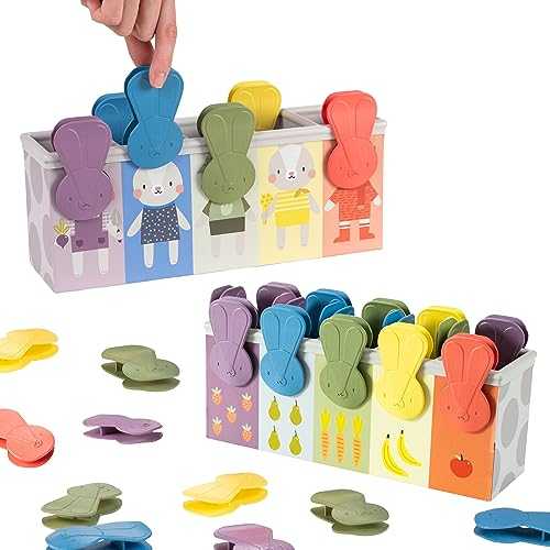 Taf Toys Bunny Sorting Stacking pegs. Toddler Toys Learning Montessori Toys for 18-36 Months