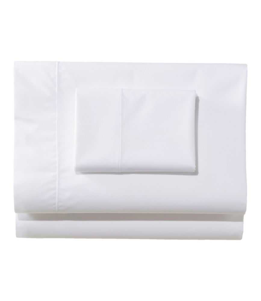 Premium Egyptian Percale Sheet Collection White Full, Cotton L.L.Bean