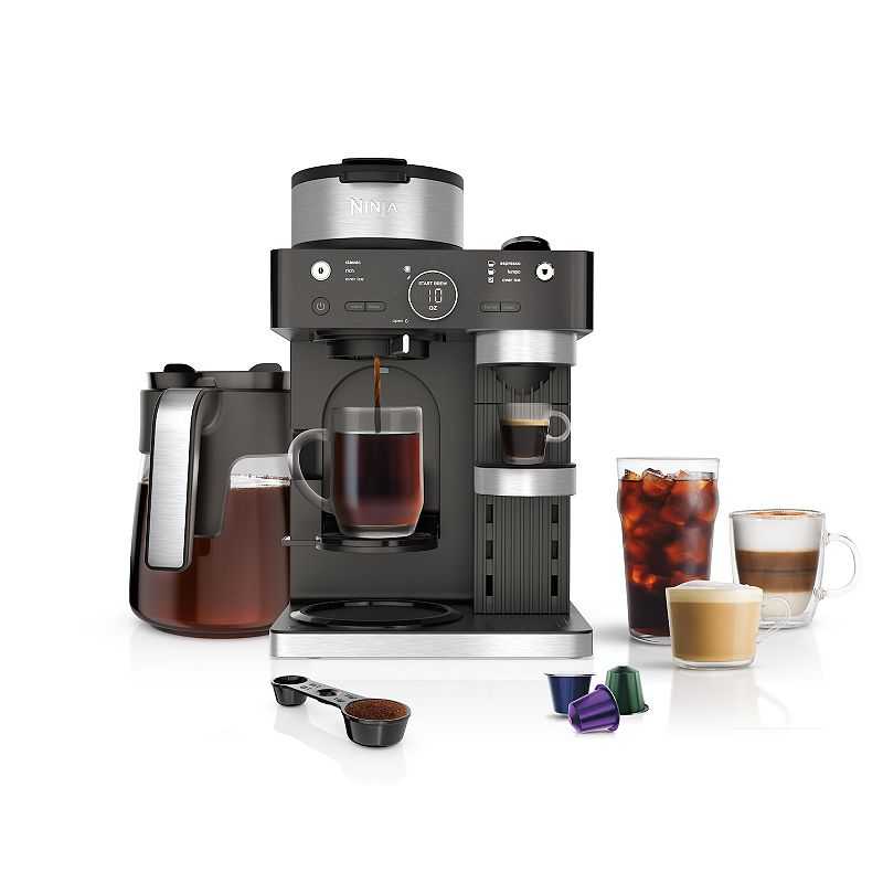 Ninja Espresso & Coffee Barista System, Single-Serve Coffee & Nespresso Capsule Compatible, Multicolor