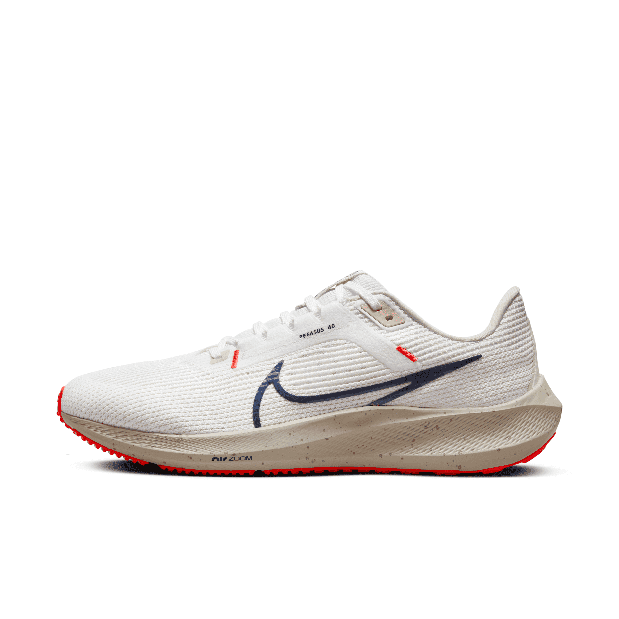 Nike Men's Pegasus 40 Road Running Shoes in White, Size: 11.5 | DV3853-100