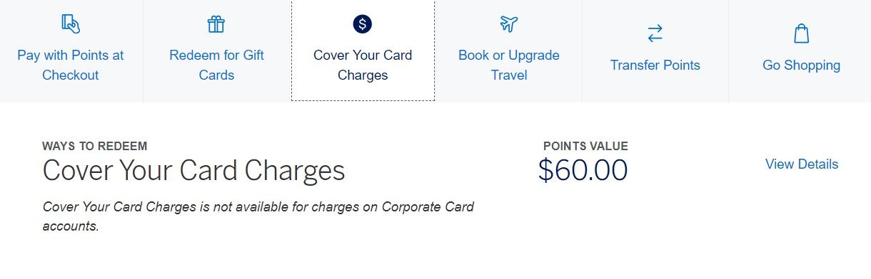amex rewards cover your charges