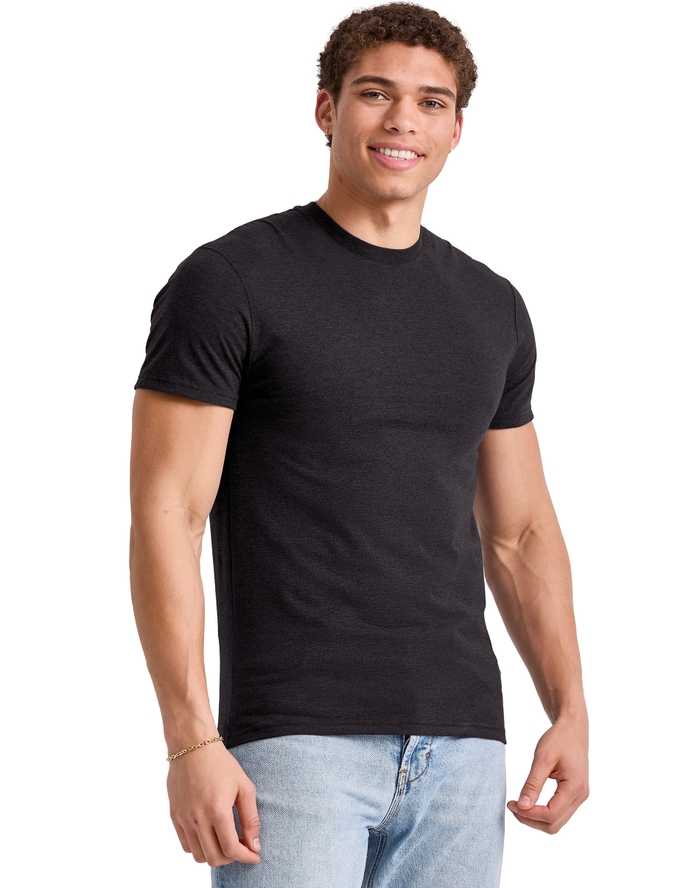 Hanes Premium Men's Short Sleeve Black Label Crew-Neck T-Shirt