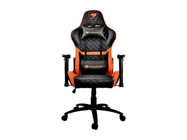 Cougar Armor One (Orange) Gaming Chair with Breathable Premium PVC Leather and Body-embracing High Back Design