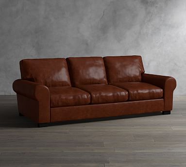 Turner Roll Arm Leather Sofa