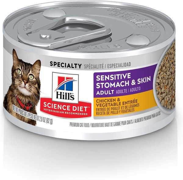 Hill’s Science Diet Sensitive Stomach & Skin Chicken & Vegetable Entree Canned Cat Food