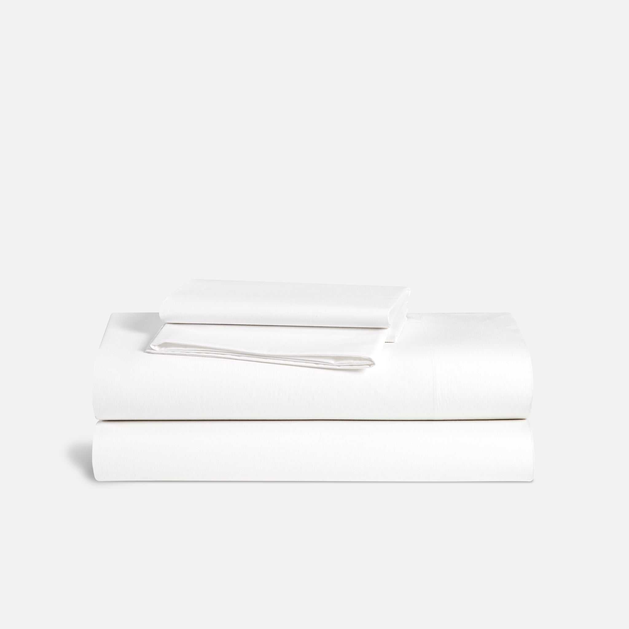 Brooklinen Classic Percale Core Sheet Set size Cali King in Solid White