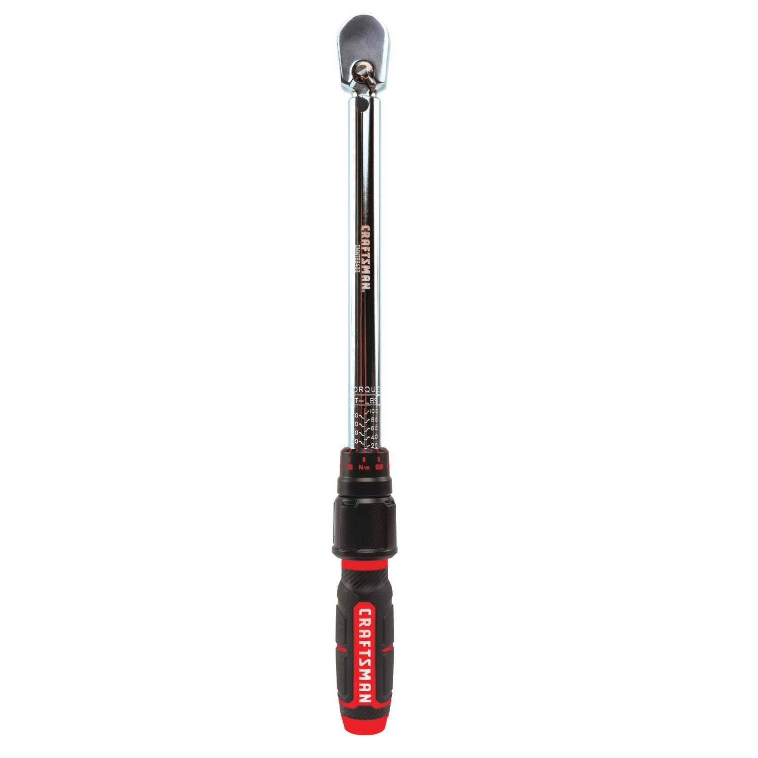 CRAFTSMAN 3/8-in Drive Click Torque Wrench (20-ft lb to 100-ft lb) | CMMT99433