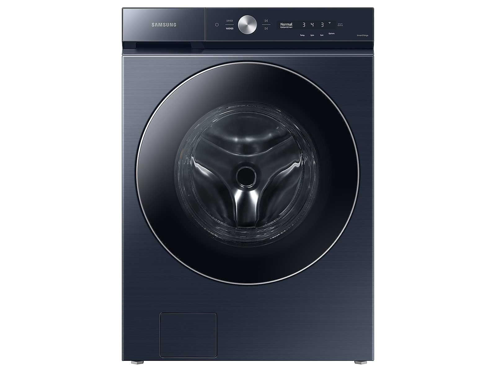 Samsung Bespoke 5.3 Cu. Ft. Ultra-Capacity Smart Front Load Washer in Brushed Navy With AI OptiWash and Auto Dispense