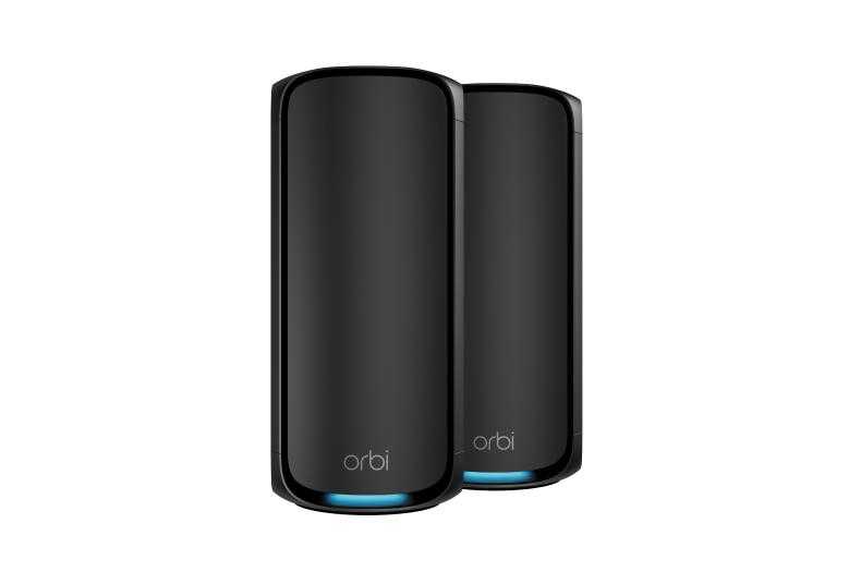 Orbi 970 Series Quad-Band WiFi 7 Mesh System, Black, 27Gbps, 2-Pack, 1-year NETGEAR Armor included