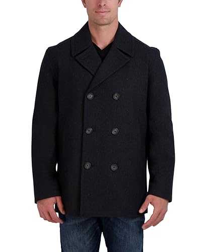 Nautica Men's Classic Double Breasted Peacoat, Charcoal, 5X