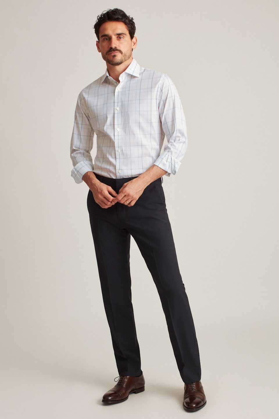 Mens Business Van Heusen MOVE Work Shirt, Button Thru Designer, Long Sleeve