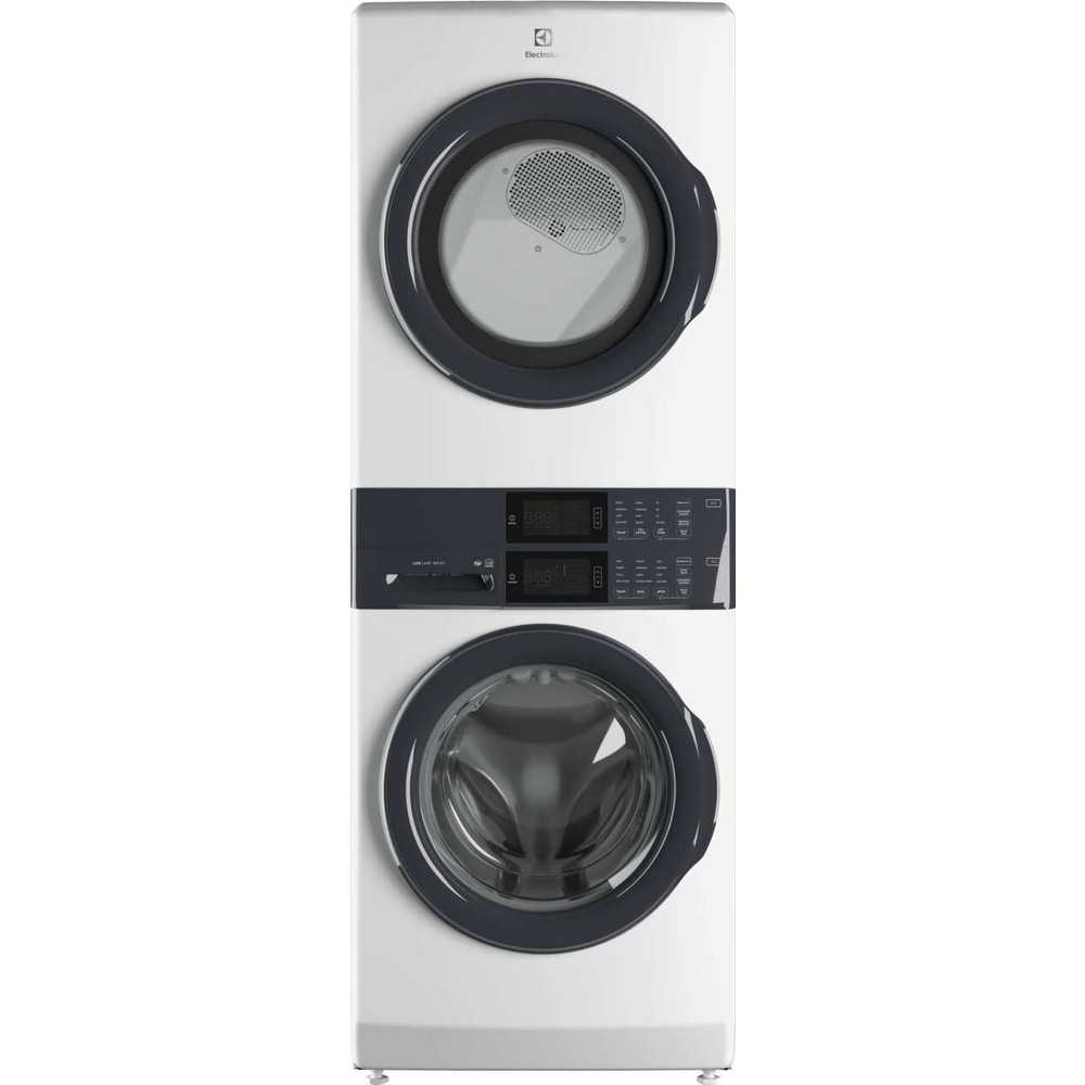 Electrolux 4.4 Cu. Ft. Stacked Washer and 8.0 Cu. Ft. Electric Dryer Laundry Tower in White with LuxCare Wash