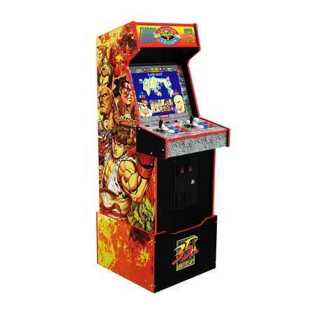 Arcade1UP - 14 Games in 1 Street Fighter II Turbo: Hyper Fighting Legacy Video Game Arcade with Riser and Wi-Fi Live