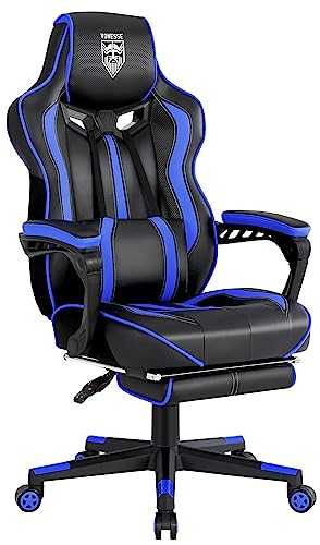 Vonesse Gaming Chair Adults Gaming Chair with Footrest Reclining Computer Chair