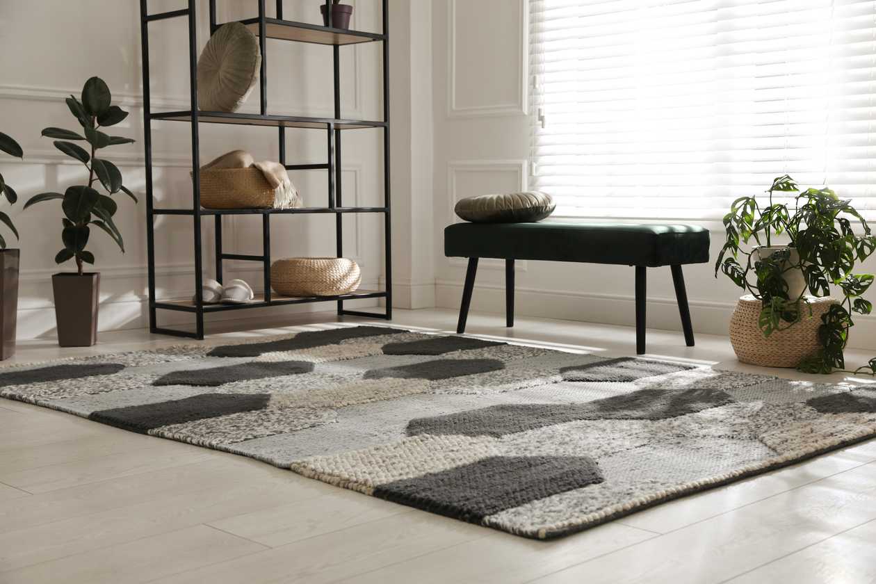 Contemporary Home Living 30 x 48 Black and Gray Walk Off Utility Mat