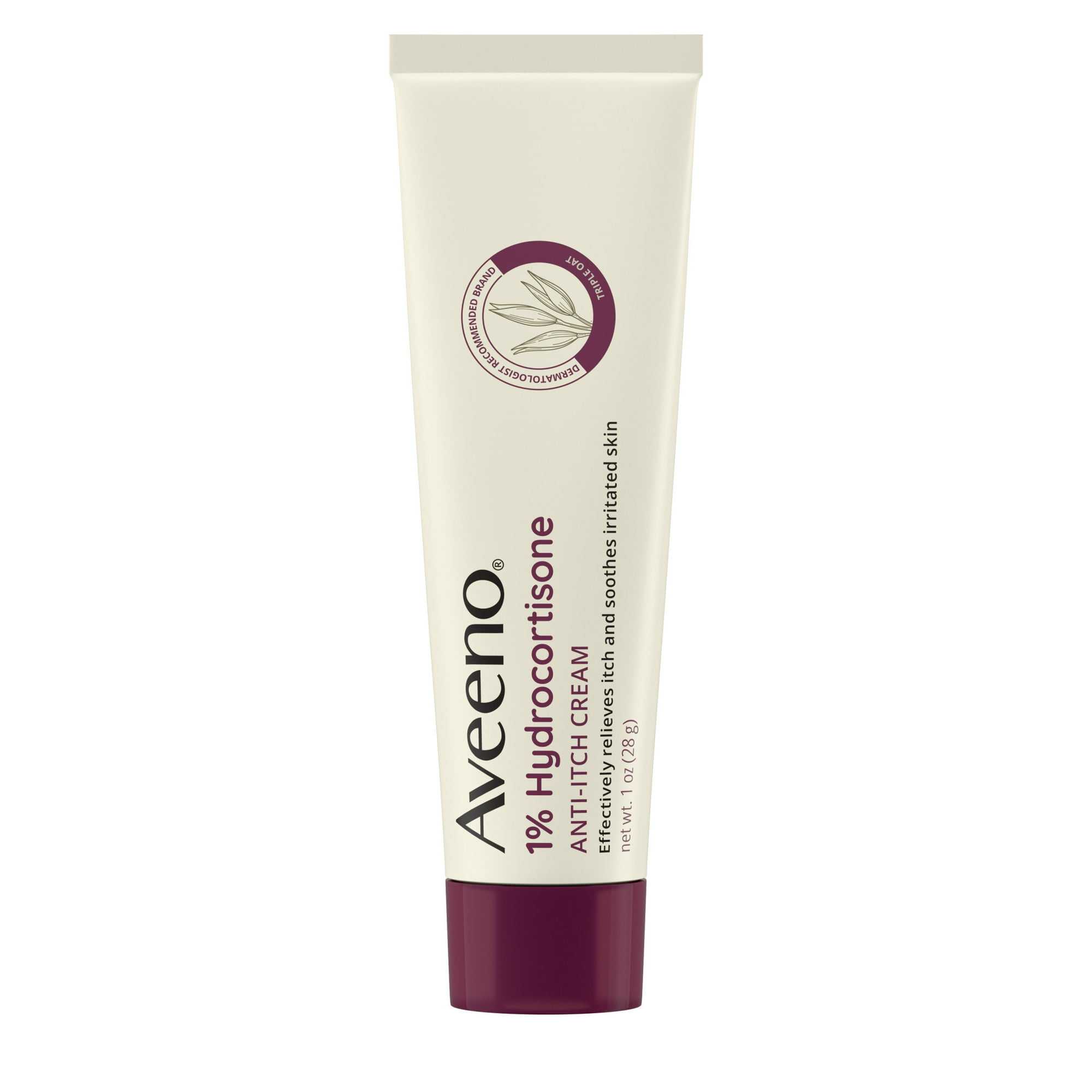 Aveeno Maximum Strength 1% Hydrocortisone Anti-Itch Cream, Triple Oat