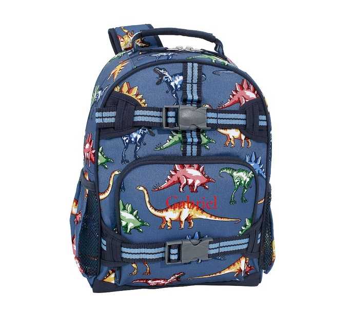 Multi Dinos Blue Mackenzie Small RPET Backpack