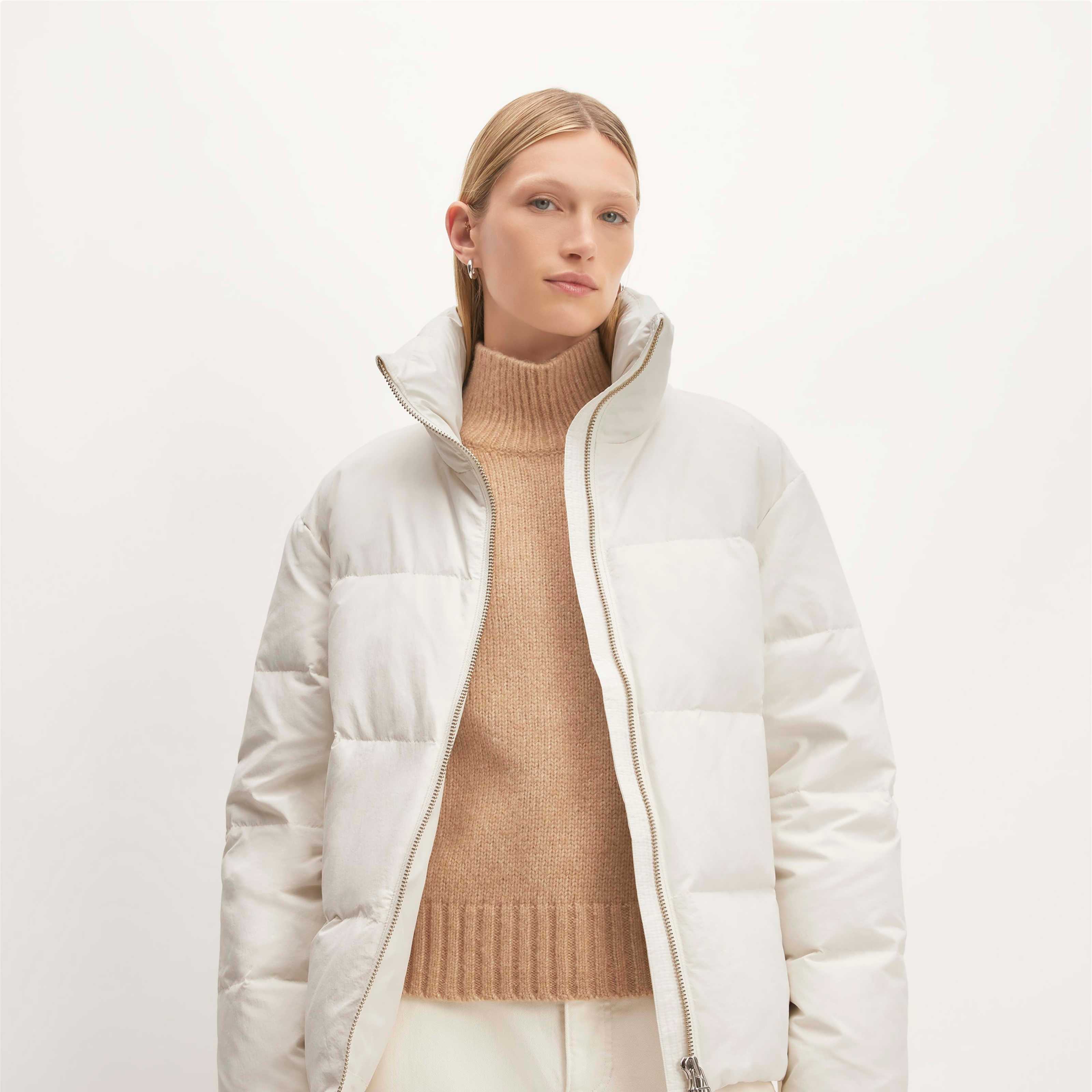 Women's Re:Down® Puffer Coat by Everlane in Bone White, Size XL