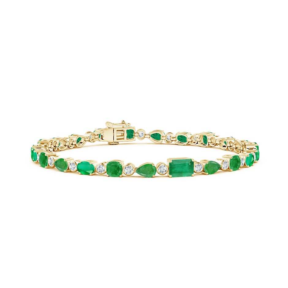 Emerald and Diamond Multi-Shape Tennis Bracelet