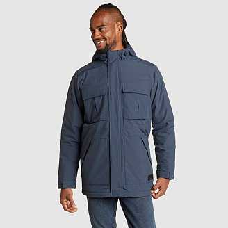 Eddie Bauer Men's Rainfoil Insulated Parka Jacket - Blue - Size S