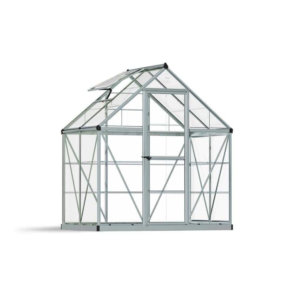 CANOPIA by PALRAM Harmony 6 ft. x 4 ft. Silver/Clear DIY Greenhouse Kit