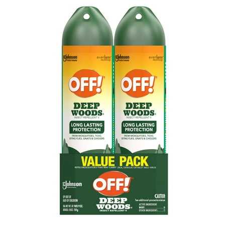 OFF! Backyard Deep Woods Insect Repellent V Biting Insect Spray for Outdoor Use 9 oz 2 Count