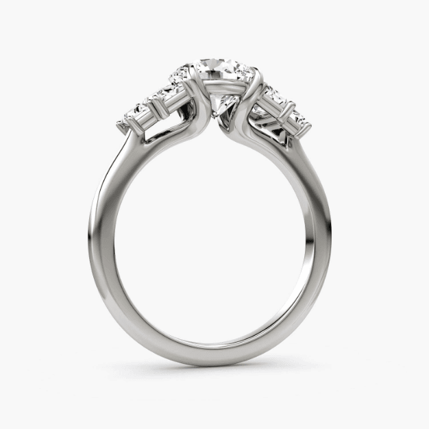 Vrai Five Stone Heirloom Round Brilliant Engagement Ring