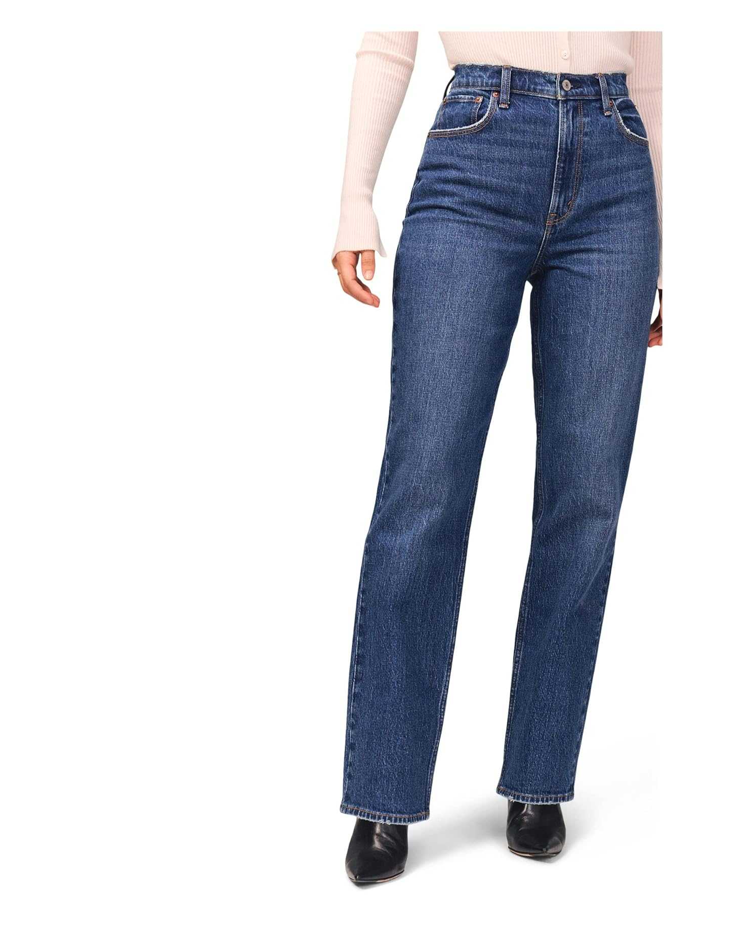 Abercrombie & Fitch Curve Love Ultra High Rise 90s Straight Jean