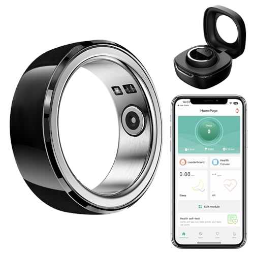 Fourmor Health Ring Smart Ring -Pedometer with APP, Portable Charging Case for Women & Men,Fitness Tracker Smart Ring for Heart Rate, Blood Oxygen, Sleep Tracking (2024)