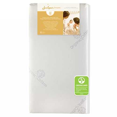 Juniper Dreams Mini Crib Mattress | 2-Stage Dual Firmness | Infant and Toddler Bed Mattress | Hypoallergenic and Water-Repellent | Greenguard Gold Certified Baby Bed Mattress for Cribs