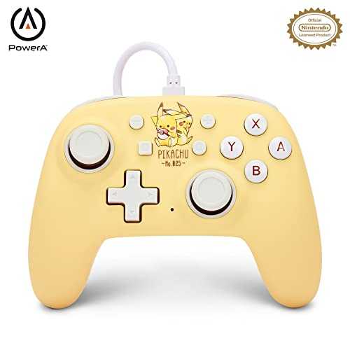 PowerA Nano Wired Controller for Nintendo Switch - Pikachu Friends, Comfortable Ergonomics, Officially Licensed