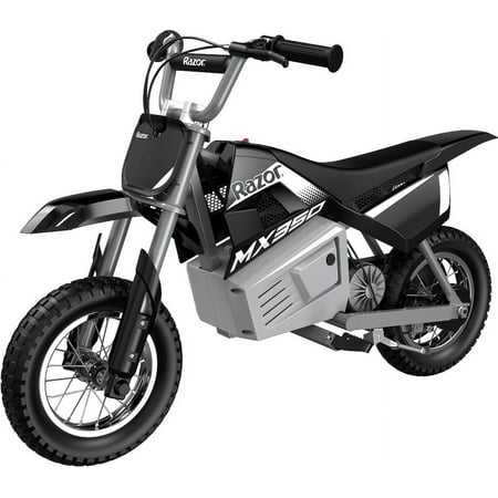 Razor Dirt Rocket MX350 - Black with Decals Included 24V Electric-Powered Dirt Bike for Kids 13+