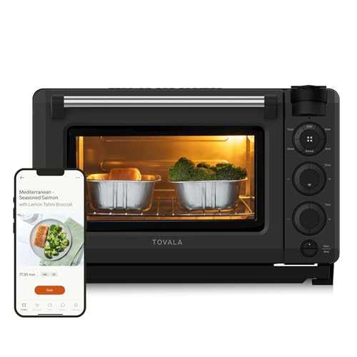 Tovala Smart Oven Pro, 6-in-1 Countertop Convection Oven - Steam, Toast, Air Fry, Bake, Broil, and Reheat - Smartphone Control Steam & Air Fryer Oven Combo - With Meal Subscription Credit ($50 Value)