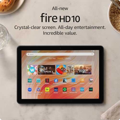 All-new Amazon Fire HD 10 tablet, built for relaxation, 10.1" vibrant Full HD screen, octa-core processor, 3 GB RAM, latest model (2023 release), 32 GB, Black