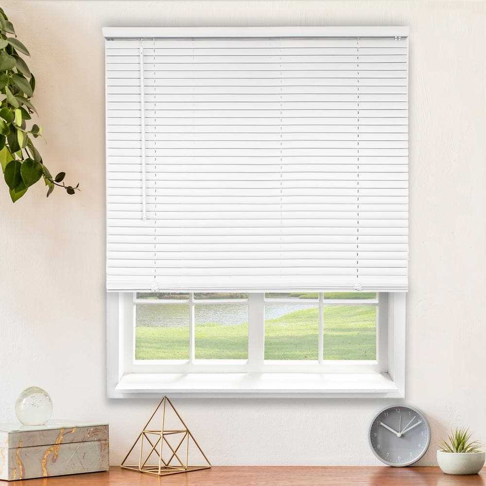 Chicology White Cordless Room Darkening Vinyl Mini Blind with 1 in. - 29 in. W x 48 in. L, White (Commercial Grade)