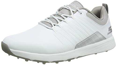 Skechers mens Elite 4 Waterproof Golf Shoe, White/Gray Victory, 9.5 US
