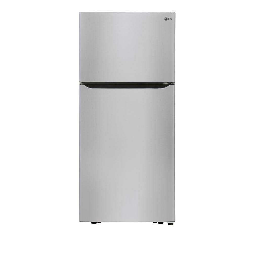 LG 30 in. W 20 cu. ft. Top Freezer Refrigerator w/ LED Lighting, SmartDiagnosis and Multi-Air Flow in Stainless Steel, Silver