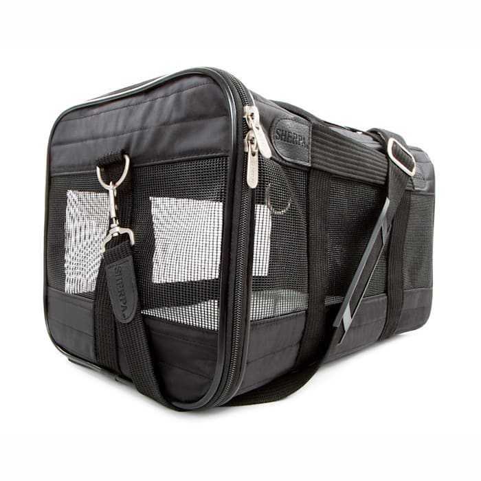 Black Original Deluxe Airline Approved & Guaranteed On Board Travel Pet Carrier, 17" L X 11" W X 10.5" H, Medium
