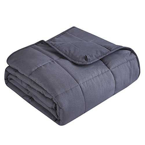 Topcee Weighted Blanket (20lbs 60"x80" Queen Size) for Adult All-Season Summer Fall Winter Cooling Breathable Heavy Microfiber Material with Glass Beads Big Blanket Soft Thick Comfort
