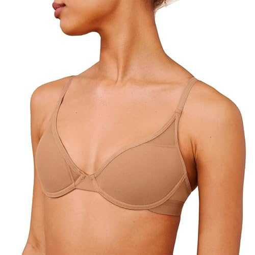 Pepper Mesh All You Bra | Underwire Bra, Lightly Lined Cups, Convertible Cross Straps | Mesh Bra for Women with Body Hugging Fit | Tuscan Women’s Bra